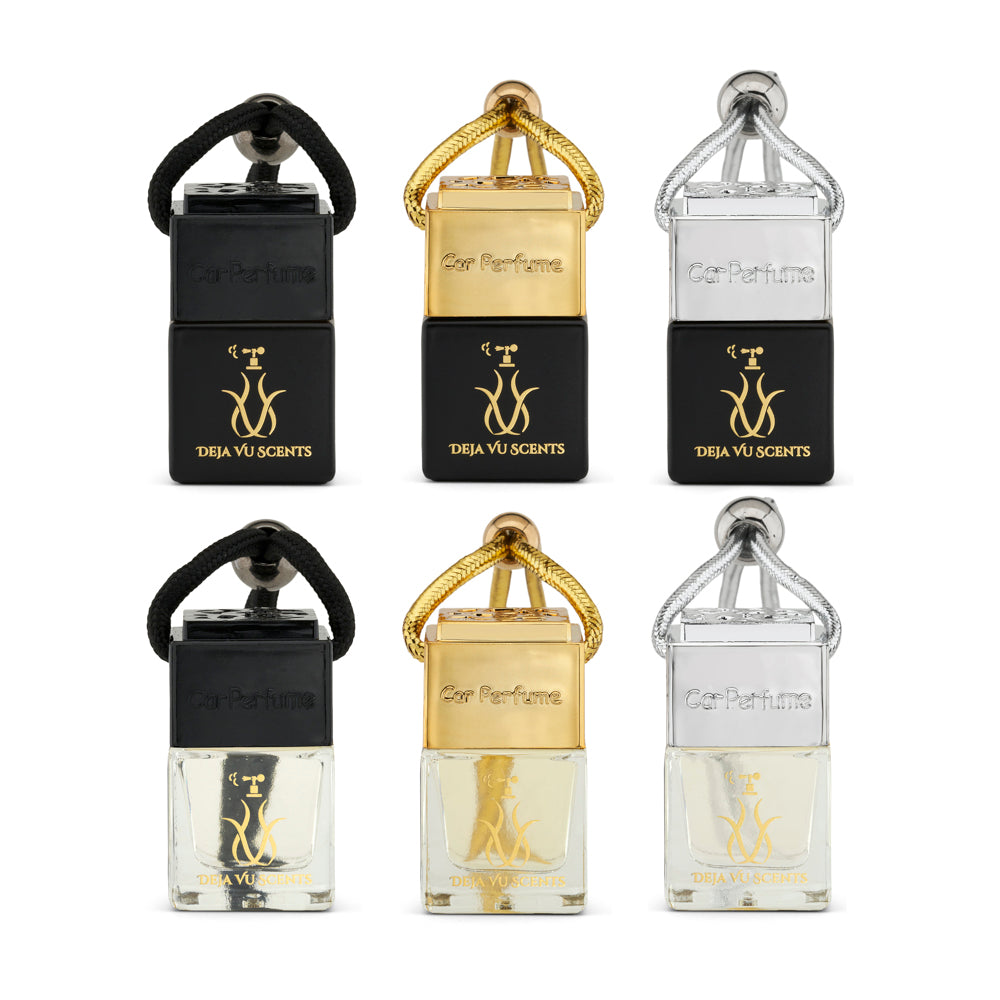 Car Perfume Diffusers - (Clear Bottle Gold Cap)